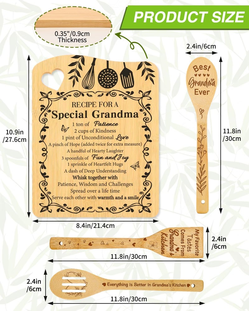 Aremdys Grandma Gifts, Grandma Birthday Gifts from Grandkids Cutting Board Set Kitchen Valentines Day Gift for Grandmother Practical Gifts Christmas Birthday Mother's Day Gifts Idea for Nana Gigi - Image 2